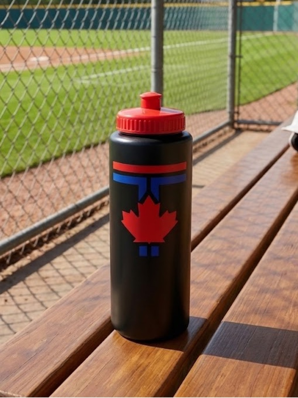 Blue Jays Canada flag water bottle